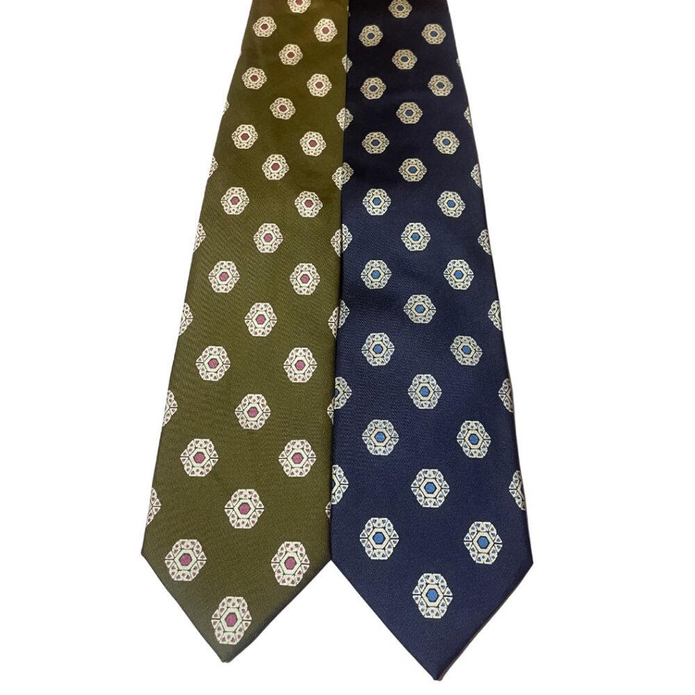 two E. Marinella 100% silk ties handmade in Italy
